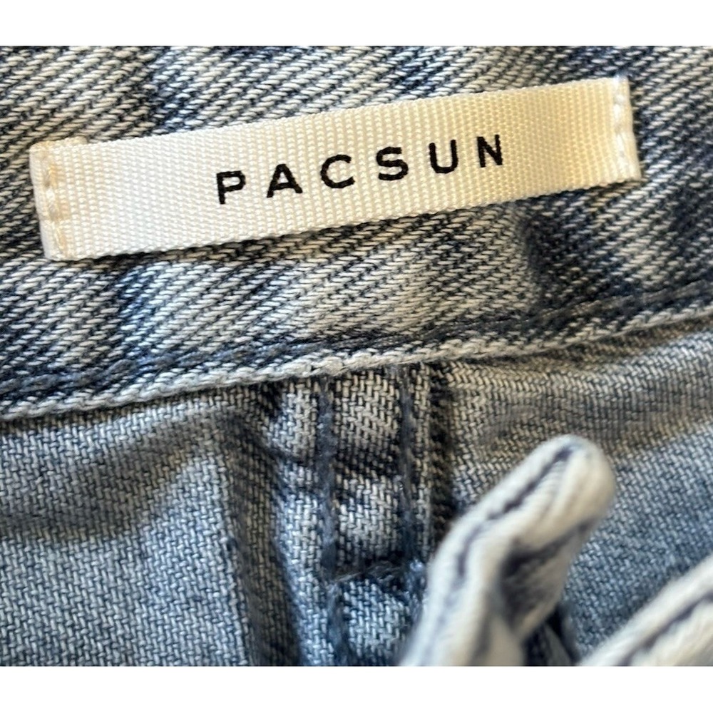 Pacsun Boyfriend Carpenter Jeans Smiling Flowers Daisy 90's Loose Fit Size 22 - Picture 5 of 11
